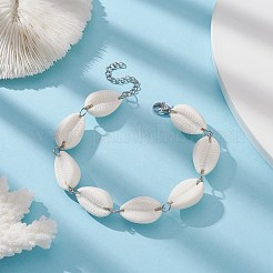 Acryl-Muschelperlen-Glieder-Fußkettchen für Damen&nbsp;BJEW-JB09370