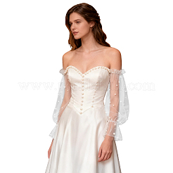 Manches bouffantes en maille amovible en polyester&nbsp;AJEW-WH0485-43B