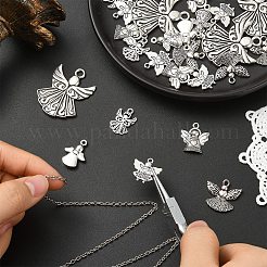 30 pz 6 stili pendenti in lega di stile tibetano&nbsp;TIBEP-YW0012-41
