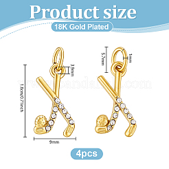 4 colgante deportivo de rhinestone de acero inoxidable 304.&nbsp;STAS-PH0007-49