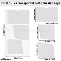 Bolsa de almacenamiento de PVC para portátil de viaje con 3 bolsillo y pegatinas&nbsp;AJEW-CP0011-51