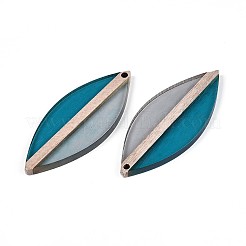 Colgantes de resina y madera transparentes&nbsp;RESI-T057-63A