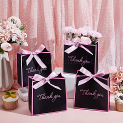 10 Stück Dankeschön-Geschenkverpackungsbox aus Papier mit Schleife&nbsp;CON-WH0112-065A