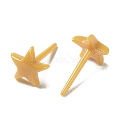 Orecchini a bottone in ceramica con zirconi e bioceramica ipoallergenica&nbsp;EJEW-F340-03B-02