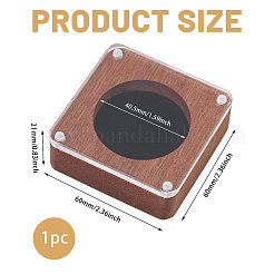 Schmuckverpackungsboxen aus Holz mit transparenten magnetischen Acryldeckeln&nbsp;CON-WH0086-246B