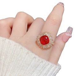Besondere Fingerringe aus Messing mit Zirkonia&nbsp;FS-WG96586-03