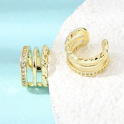 Boucles d'oreilles manchette en laiton zircon cubique micro pavé&nbsp;CU-CBAE7DF-35G