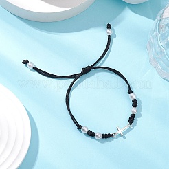 2 pz braccialetti con maglie incrociate in lega&nbsp;BJEW-JB11528