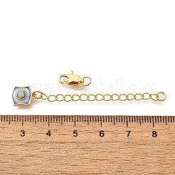 Ottone lapislazzuli naturale termina con catena&nbsp;KK-K398-09G