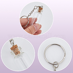 5 portachiavi a forma di bottiglia di vetro&nbsp;KEYC-CP0001-46