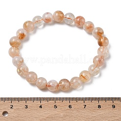 Stretch-Armbänder mit runden Naturzitrinperlen für Damen&nbsp;BJEW-Z158-03C-03
