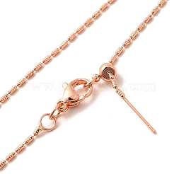 Cadena de eslabones de columna de latón chapado en rack de 1 mm&nbsp;MAK-L044-53RG