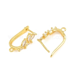 Créoles en laiton avec zircone cubique de micro pavé&nbsp;CU-CBAB5B4-06G