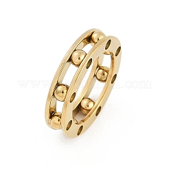Bague en acier inoxydable 304 avec placage ionique (IP) pour femme&nbsp;RJEW-A052-03A-G01