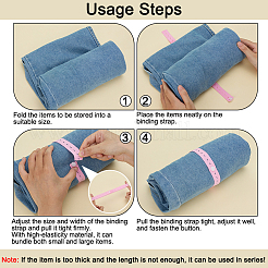 100 Stück elastischer Roll-Up-Aufbewahrungsgürtel aus Polyester in 2 Ausführungen&nbsp;AJEW-FG0005-29