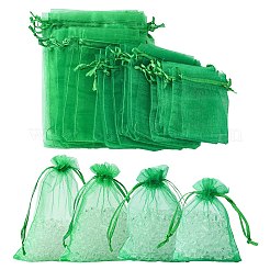 30 Stück 4 Stile rechteckige Organzabeutel Schmuckaufbewahrungsbeutel Hochzeitsgeschenk Party Mesh Kordelzug Geschenk&nbsp;OP-FS0001-01D