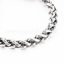 Herren Aluminium Weizen Kette Armbänder&nbsp;BJEW-N015-004