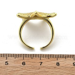 Bagues manchette en laiton en forme d'étoile de mer pour femmes&nbsp;LS-RJEW-C123-02G