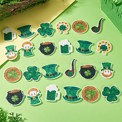 40 pieza de 8 estilos de parches bordados de poliéster para coser del Día de San Patricio&nbsp;PATC-TA0001-60