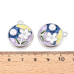 Crémaillère placage pendentifs en émail d'alliage&nbsp;ENAM-N065-16P