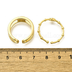 2 pz 2 stili ottone micro pavé zirconi cubici anelli polsino per le donne&nbsp;RJEW-S399-03G