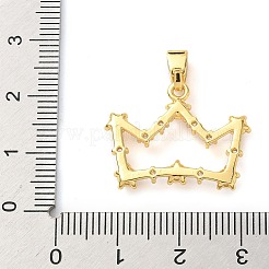 Pendentifs avec zircon cubiques à micro-pavés en laiton&nbsp;KK-D502-24G