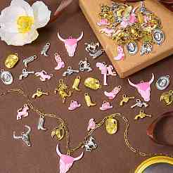 60 pz 15 stili pendenti in lega da cowboy occidentale&nbsp;FIND-SZ0019-69