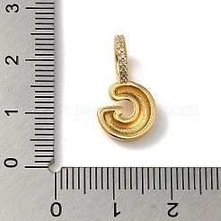 Pendentifs avec zircon cubiques à micro-pavés en laiton&nbsp;KK-K345-13G-G