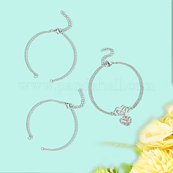 18 Stück 304 Edelstahl-Kettenarmbandherstellung&nbsp;MAK-SC0001-34