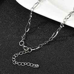 304 Edelstahl Stern Gliederkette Halsketten für Damen&nbsp;NJEW-A046-02A-P