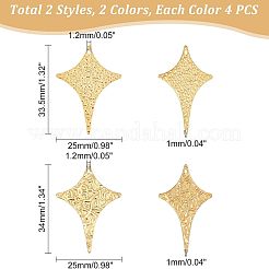 16 pendentif en acier inoxydable 304 de 4 styles&nbsp;STAS-UN0038-32