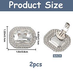 2 pieza de clips para zapatos de aleación&nbsp;FIND-GF0006-07C