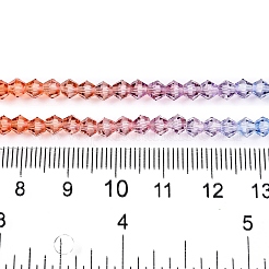 Perles de verre en fil de peinture cuite à dégradé de couleurs&nbsp;DGLA-A039-T6mm-A015