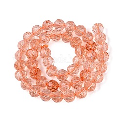 Brins de perles de verre transparentes craquelées&nbsp;GLAA-N068-06A-05