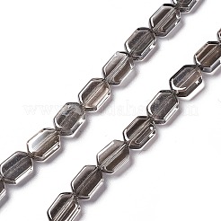Chapelets de perles en verre électroplaqué&nbsp;EGLA-L042-PL