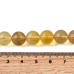 Natürliche gelbe Fluorit Perlen Stränge&nbsp;G-F799-B03-10mm