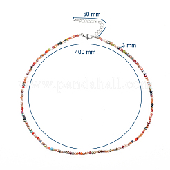 Facettierte Glasperlenhalsketten&nbsp;NJEW-JN02553