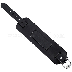 1 bracciale in pelle larga in stile punk rock vintage&nbsp;BJEW-CL0001-17A