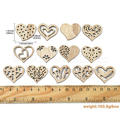 100 pièce de tranches de bois vierges inachevées&nbsp;WOOD-CJC0011-13
