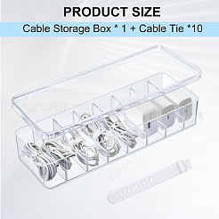 Rechteckige Aufbewahrungsboxen für Kabelorganizer aus Kunststoff&nbsp;PW-WG97164-01