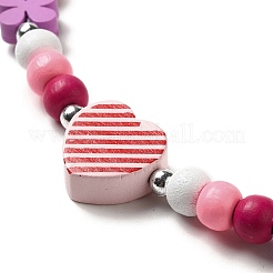 Ensemble de bijoux en bois d'érable et acrylique&nbsp;SJEW-C003-02Q
