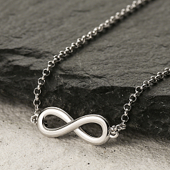 S925 silbernes Zirkon-Armband in 8-Form&nbsp;JF0394