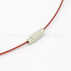 Collier avec cordon en fil d'acier inoxydable 201&nbsp;TWIR-SW001-2