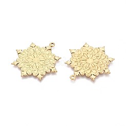 Pendentifs flocon de neige de Noël en acier inoxydable 304&nbsp;STAS-T067-38G