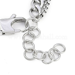 Pulseras de cadena de eslabones de acero inoxidable 304&nbsp;BJEW-S156-01P