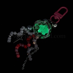 Décoration pendentif étoile acrylique lumineuse&nbsp;HJEW-JM01443-01
