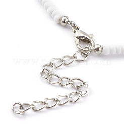 Collane con perline di semi di vetro rotonde opachi&nbsp;NJEW-JN03363-01