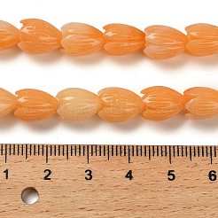 Fili di perline intagliate tinte con conchiglia sintetica&nbsp;SHEL-K007-08B-03