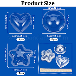 30 Stück 3 Arten transparente PVC-Verpackungsbox&nbsp;FIND-OC0013-56