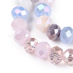 Chapelets de perles en verre électroplaqué&nbsp;GLAA-T023-D16-03